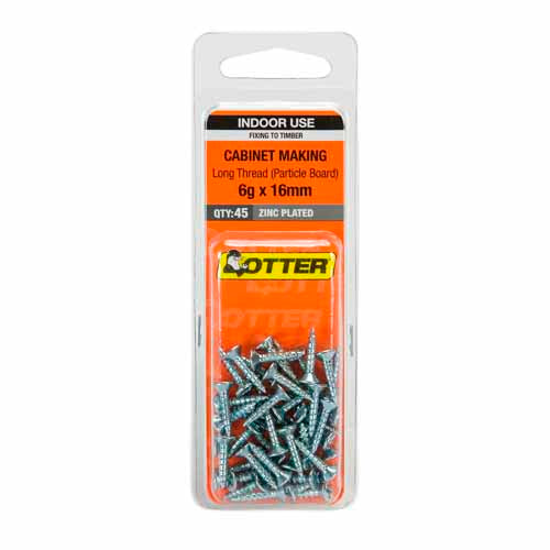 otter-cabinet-making-screws-6g-x-16mm-pack-of-45-zinc-plated