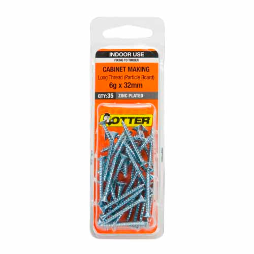 otter-cabinet-making-screws-6g-x-32mm-pack-of-35-zinc-plated
