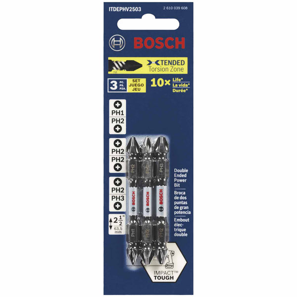 bosch-impact-tough-phillips-double-ended-screwdriver-bit-set-65mm-ph-pack-of-3