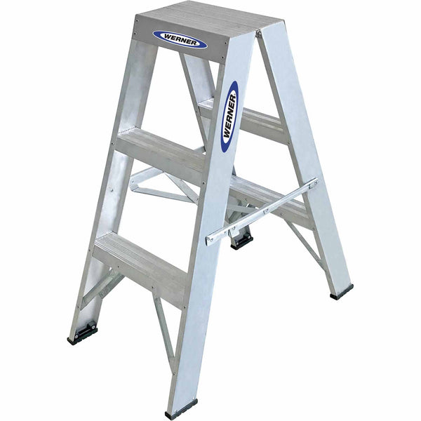 werner-double-sided-ladder-3-step-aluminium