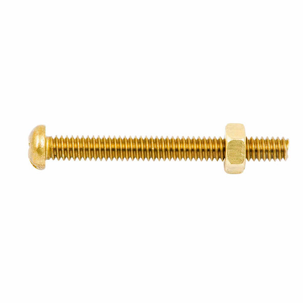 zenith-round-head-bolt-&-nut-5/32-inch-x-38mm-solid-brass