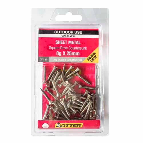 otter-sheet-metal-screws-8g-x-25mm-pack-of-50-stainless-steel