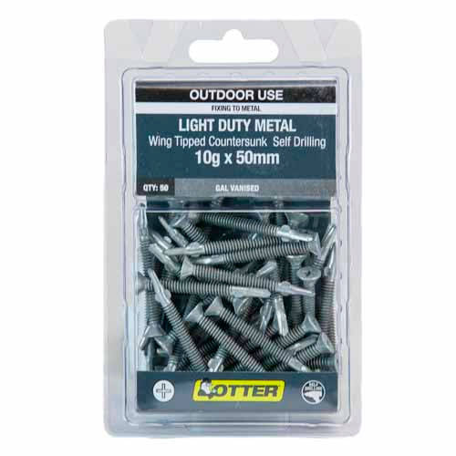 otter-light-duty-metal-screws-10g-x-50mm-pack-of-50-galvanised