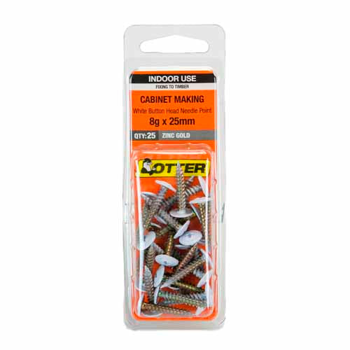 otter-general-purpose-timber-screws-8g-x-25mm-pack-of-25-zinc-gold-plated