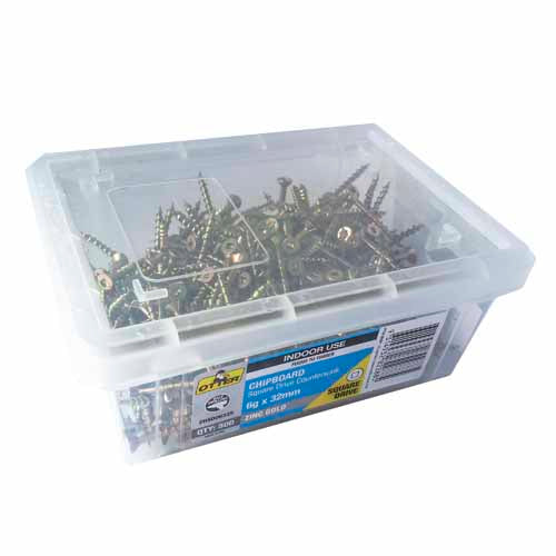 otter-chipboard-screws-6g-x-32mm-pack-of-500-zinc-gold-plated