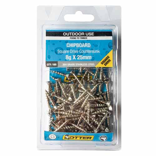 otter-chipboard-screws-8g-x-25mm-pack-of-100-stainless-steel-304