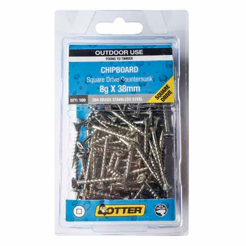 otter-chipboard-screws-8g-x-38mm-pack-of-100-stainless-steel-304