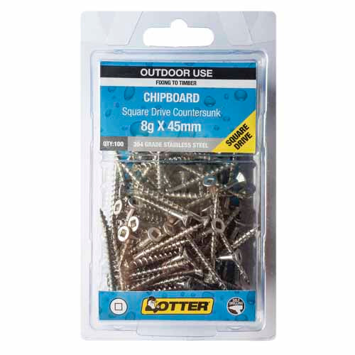 otter-chipboard-screws-8g-x-45mm-pack-of-100-stainless-steel-304