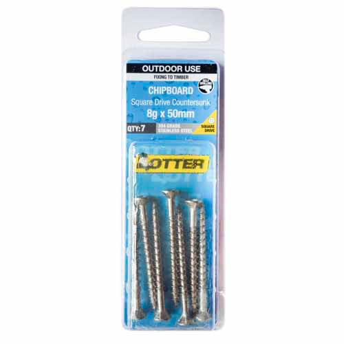 otter-chipboard-screws-8g-x-50mm-pack-of-7-stainless-steel-304