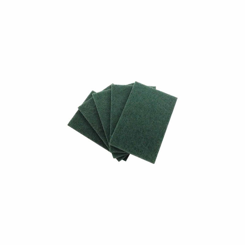 number-8-scouring-pads-pack-of-5-l:-150mm,-w:-100mm-green