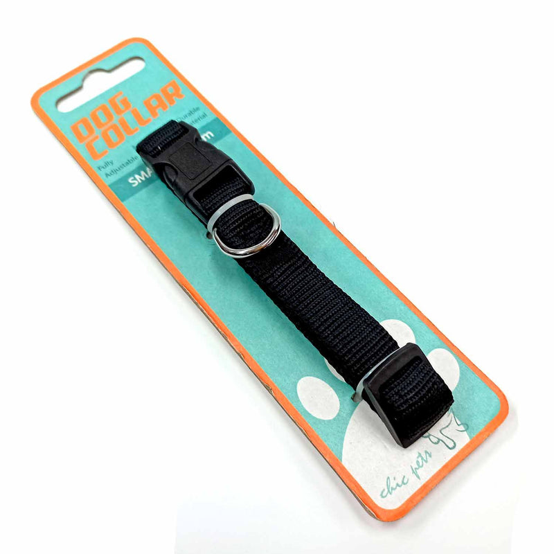 chic-pets-adjustable-dog-collar-black