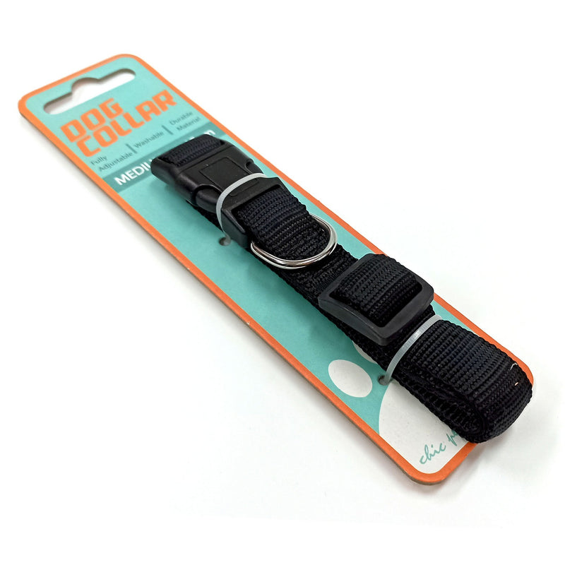 chic-pets-adjustable-dog-collar-black