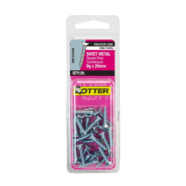 otter-sheet-metal-screws-8g-x-20mm-pack-of-25-zinc-plated