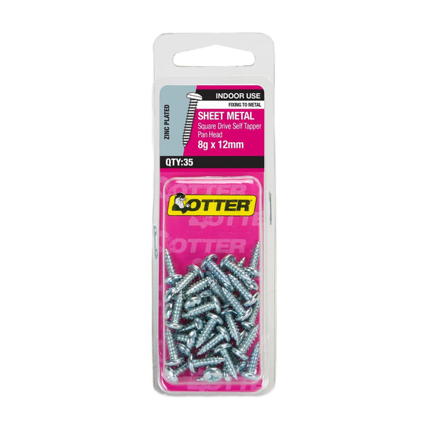 otter-sheet-metal-screws-8g-x-12mm-pack-of-35-zinc-plated